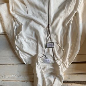 White hooded sweatshirt